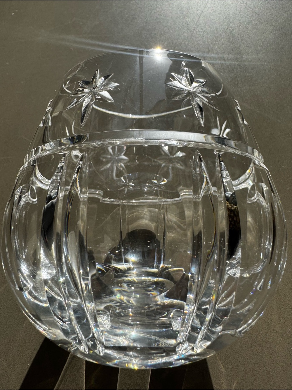 Waterford Kildare Crystal Stemless Tumbler Star Cut Signed 4” Glass - Picture 3 of 5